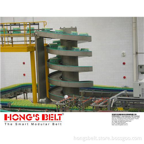 The V Beverage Spiral Modular Conveyor